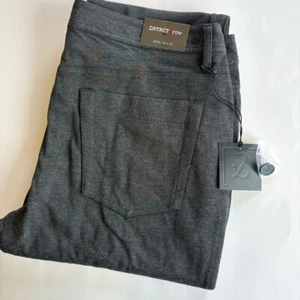 Dstrct & Row Anzughose 34 x 32 anthrazit Ponte 5 Taschen Viskose-Mischung für Herren - Bild 1 von 9