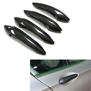 For BMW F10 F06 F12 F07 530i F01 M5 M6 MO 4PCS Carbon Fiber Door Handle Cover - Picture 1 of 10