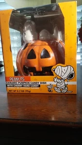 peanuts ceramic pumpkin candy dish - Picture 1 of 1