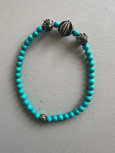 CHROME HEARTS Bracciale in onice con perline stile CUORI CROMATI