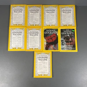 Lot Of 9 National Geographic 1950's Magazines Vintage Paperback Various Months - Bild 1 von 24