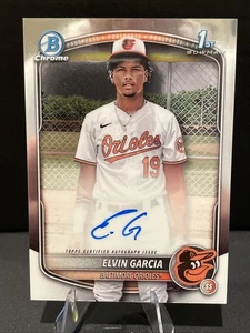 2025 Bowman Chrome Prospects #CPA-EG Elvin Garcia 1st Auto Orioles - Picture 1 of 2