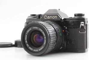 [Exc+5] Canon AE-1 Black New FD 35-70mm f3.5-4.5 35mm SLR Film Camera JAPAN - Picture 1 of 13