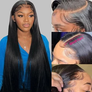 30 Inch Straight Lace Front Wig Human Hair 13x6 Straight HD Lace Front Wigs H... - Picture 1 of 8
