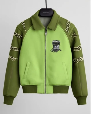 Avirex Men’s green  American Bomber Genuine Cowhide Leather Flight style Jacket. - Image 1 of 4