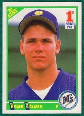 Roger Salkeld - 1990 Score #674 - Seattle Mariners 1st Round Pick Baseball Card - Image 1 of 2