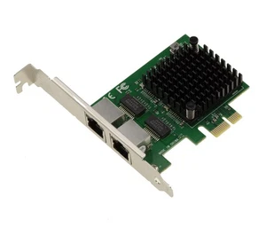Carte PCIe  réseau 2.5G x2 LAN Gigabit Ethernet 2 ports RJ45 Intel I226 - Picture 1 of 5