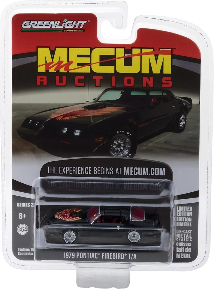 GREENLIGHT MECUM AUCTIONS 1979 PONTIAC FIREBIRD T/A BLACK 1/64 SCALE 37140-F - Image 1 of 1