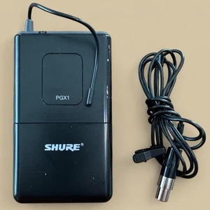 Shure PGX1 J6 Wireless Bodypack Transmitter 572-590mhz & WL93 Microphone Cable - Picture 1 of 9