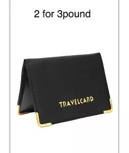 Funda protectora de cuero suave billetera para tarjeta de viaje ostra autobús pase tarjeta de tren - Imagen 1 de 1