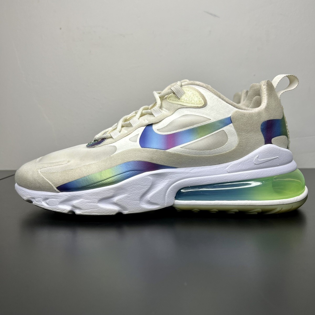 「かわばた」NIKE AIR MAX 270 REACT Men's Nike Air Max 270 React Running Shoes, CW7298 100 Multi