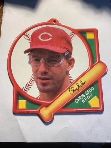 Cincinnati Reds Chris Sabo 1989 Tara Toy Collector Plaque Vintage Cover