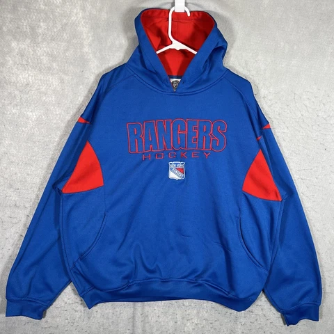 A1 Vintage NHL New York Rangers Sweater Adult 2XL XXL Blue Hoodie Sweatshirt Cover