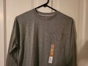 There Abouts Classic Gray Long Sleeve Boys Kids Husky 10-12 T-Shirt  NEW/TAGS - Picture 1 of 7