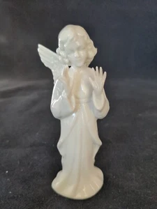 Vintage Dresden Porcelain Figurine Angel Hands Apart Germany 4.5” - Picture 1 of 8