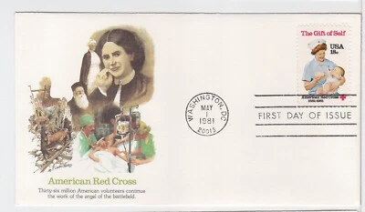 TurtlesTradingPost- American Red Cross- 1981 - FDC #1910- Fleetwood Cachet - Image 1 of 2