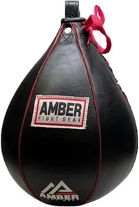 Amber Genuine Leather Speed Bag for MMA, Muay Thai, Heavy-Duty Punching Bag - Picture 1 of 9