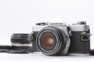 2Lens Serviced Olympus OM-1 SILVER SLR 35mm Film Camera om G.zuiko 28mm 50mm - Picture 1 of 14