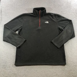north face fleece jacket 1/4 quarter zip Men’s L Dark Gray Thin - Picture 1 of 19