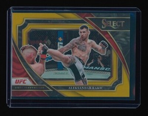 ALEKSANDAR RAKIC 2023 PANINI SELECT UFC MEZZANINE GOLD PRIZM 01/10 #307