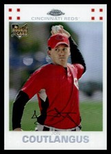 2007 Topps Chrome  Jon Coutlangus #309 RC White Refractor /660 Cincinnati Reds
