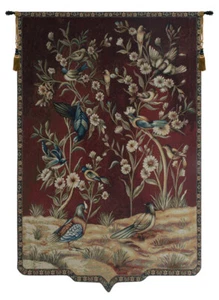 Wild Birds and Flowers with Tassels Woven Home Decor Wall Art Hanging Tapestry - Picture 1 of 4