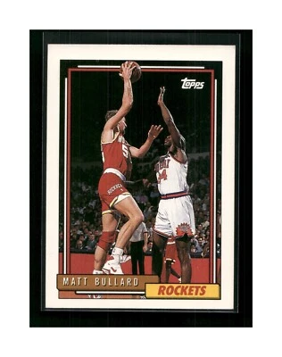1992-93 Topps Houston Rockets Basketball Card #274 Matt Bullard - Image 1 of 4