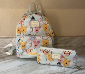 Mini mochila y billetera para mujer Winnie the Pooh Balloon Friends Disney Loungefly - Imagen 1 de 19