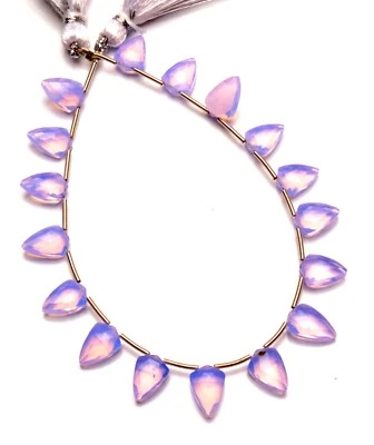 Lavender Color Hydro Quartz Faceted 10x7 mm Size Faceted Jewelry Making Beads 8" - Image 1 of 4