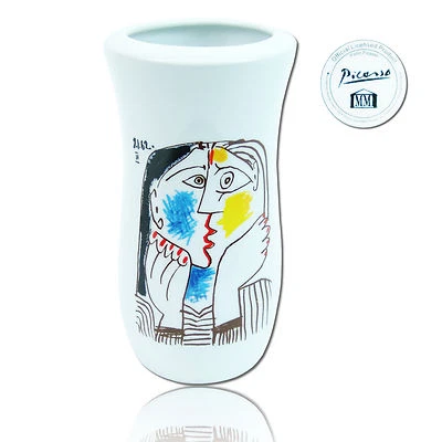 Pablo Picasso Porzellan Vase Blumenvase Téte Appuyée sur les Mains II 1962 - Bild 1 von 3