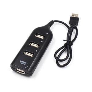 High Speed Universal USB Hub 4 Port USB 2.0 Hub with Cable Adapter for Laptop-mx - Photo 1/14