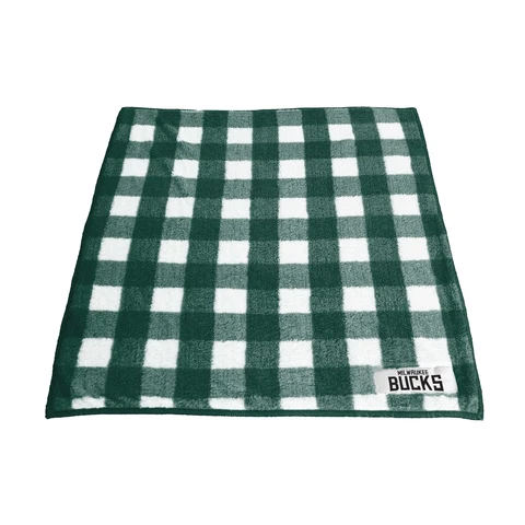 Milwaukee Bucks 50'' x 60'' Buffalo Check Frost Fleece Blanket Cover