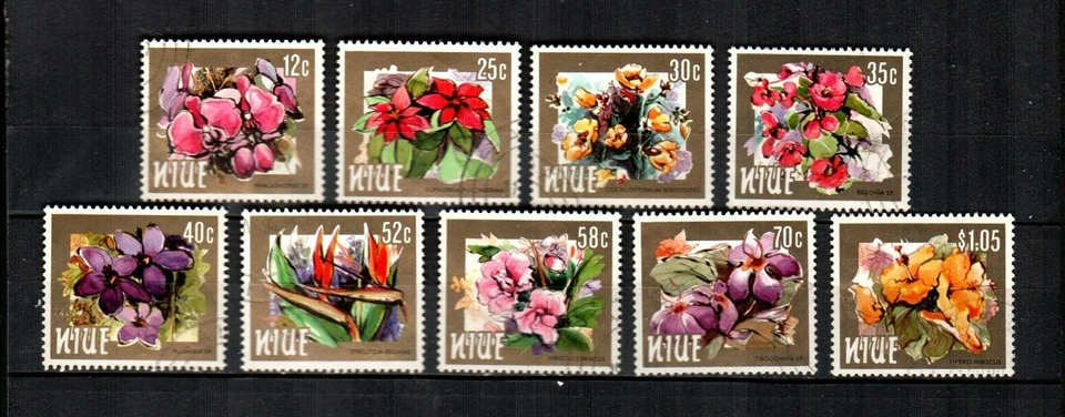 NIUE Scott's 417-26 ( 9v) Flowers F/VF Used ( 1984 ) - Image 1 of 1