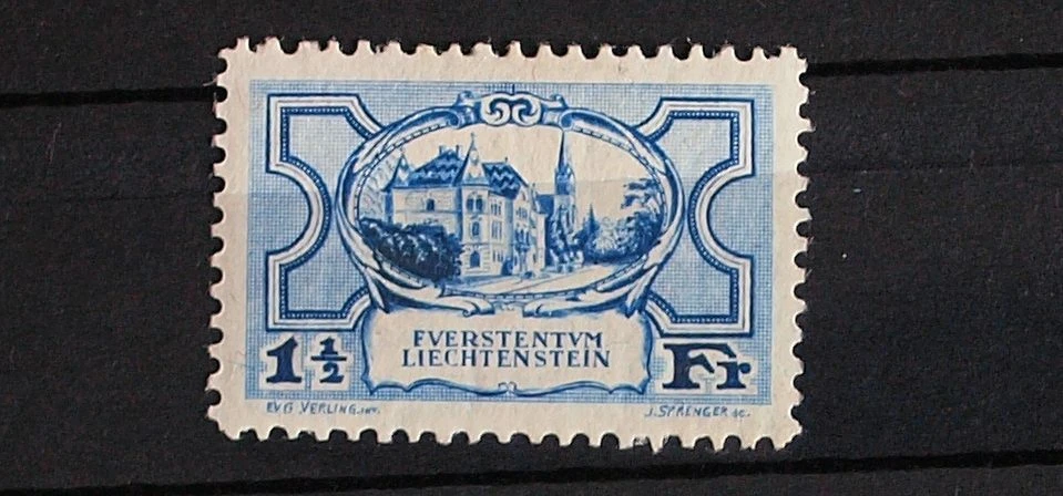 LIECHTENSTEIN 1925, XF MH** SET, Government Building, Stamps - Image 1 of 2