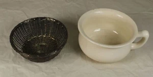 D10/ Vintage Nachttopf aus Keramik u. kleiner Metall Korb - Zell Harmersbach 290 - Bild 1 von 12