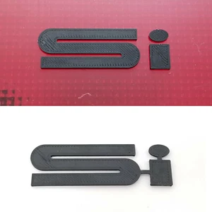 88-91 Honda EF Civic Hatch Black Si Raised Letters emblem badge hatchback 89 90 - Bild 1 von 5