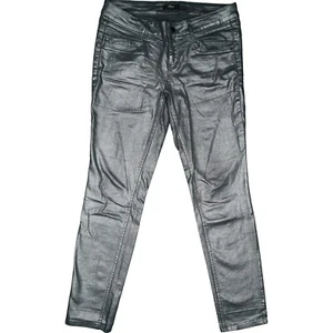 s.Oliver 40 L30 Jeans Hose grau Glitzer Sienna Slim Fit Stretch Leder Optik W32 - Bild 1 von 5