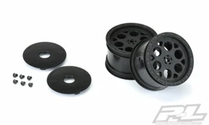Pro-Line 2783-03 Showtime 2.2" Sprint Car 12mm Hex Rear Black Wheels (2) - Picture 1 of 5
