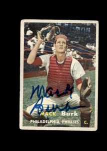 Mack Burk 1957 Topps Phillies authentic autographed card - Picture 1 of 2