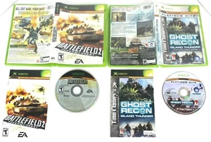 Lot - Xbox Battlefield 2 & Ghost Recon - Island Thunder Games Free Shipping - Picture 1 of 5