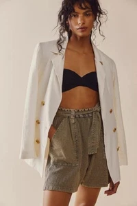 NWT FREE PEOPLE Sz S OLIVIA BLAZER IN IVORY - Picture 1 of 5