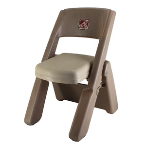 Paso 2 Silla Plegable de Plástico Plástico Niño Pequeño Tamaño Bronceado - Imagen 1 de 8