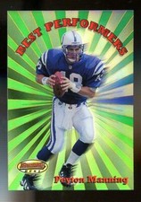 1998 Peyton Manning Bowman's Best RC ROOKIE REFRACTOR BEST PERFORMANCE #110/200