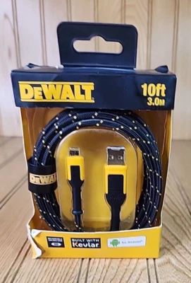 DeWALT 10 ft. Kevlar Reinforced Braided Charger Cable for Android Micro-USB - Image 1 of 4