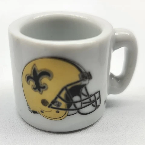 ⭐️ NFL Football New Orleans Saints Ceramic Gumball Mini Coffee Mug - 1.25" Tall Cover