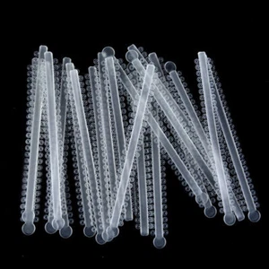 1000 Pcs Dental Long Orthodontic Ligature Ties Elastic Rubber Bands Braces Clear - Picture 1 of 3