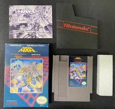 Mega Man (Nintendo Entertainment System, 1987) NES CIB Complete Authentic Tested - Image 1 of 4
