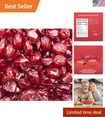 Cinnamon Hard Candy - 2 lb Nostalgic Treats, Individually Wrapped for Enjoyment - Image 1 of 4