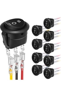 Nuevo interruptor basculante redondo de 3 vías Joinfworld de 10 piezas 12 V impermeable 3 pines 3 posiciones - Imagen 1 de 7