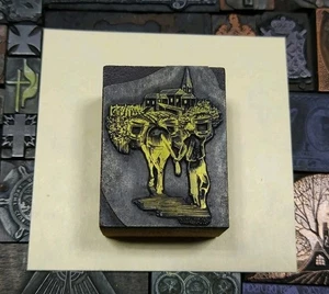 Antiguo bloque de estampillas de corte de ornamento tipo impresión tipo cosecha cosecha de cultivos agricultores de colección - Imagen 1 de 2